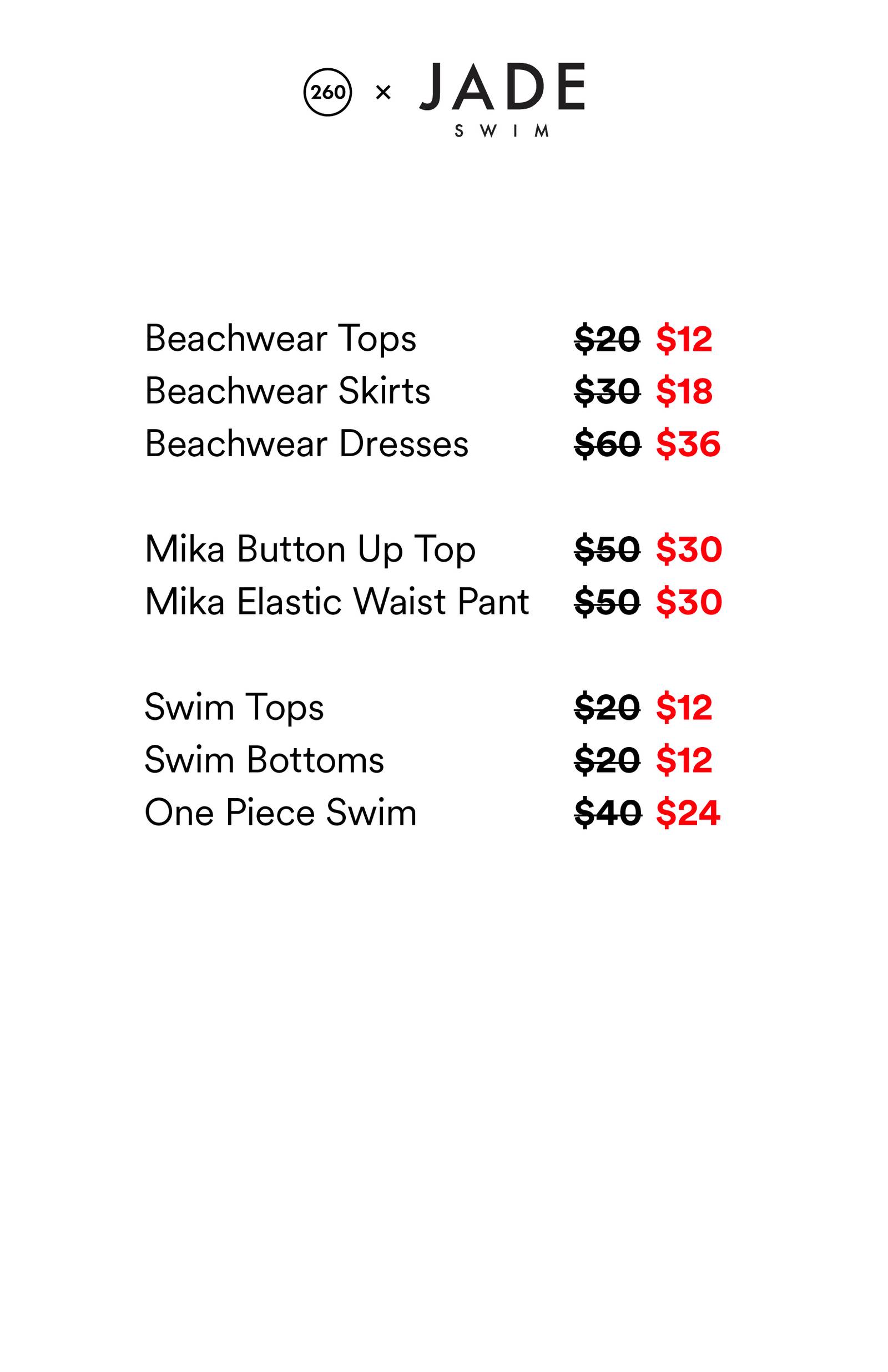 Price list