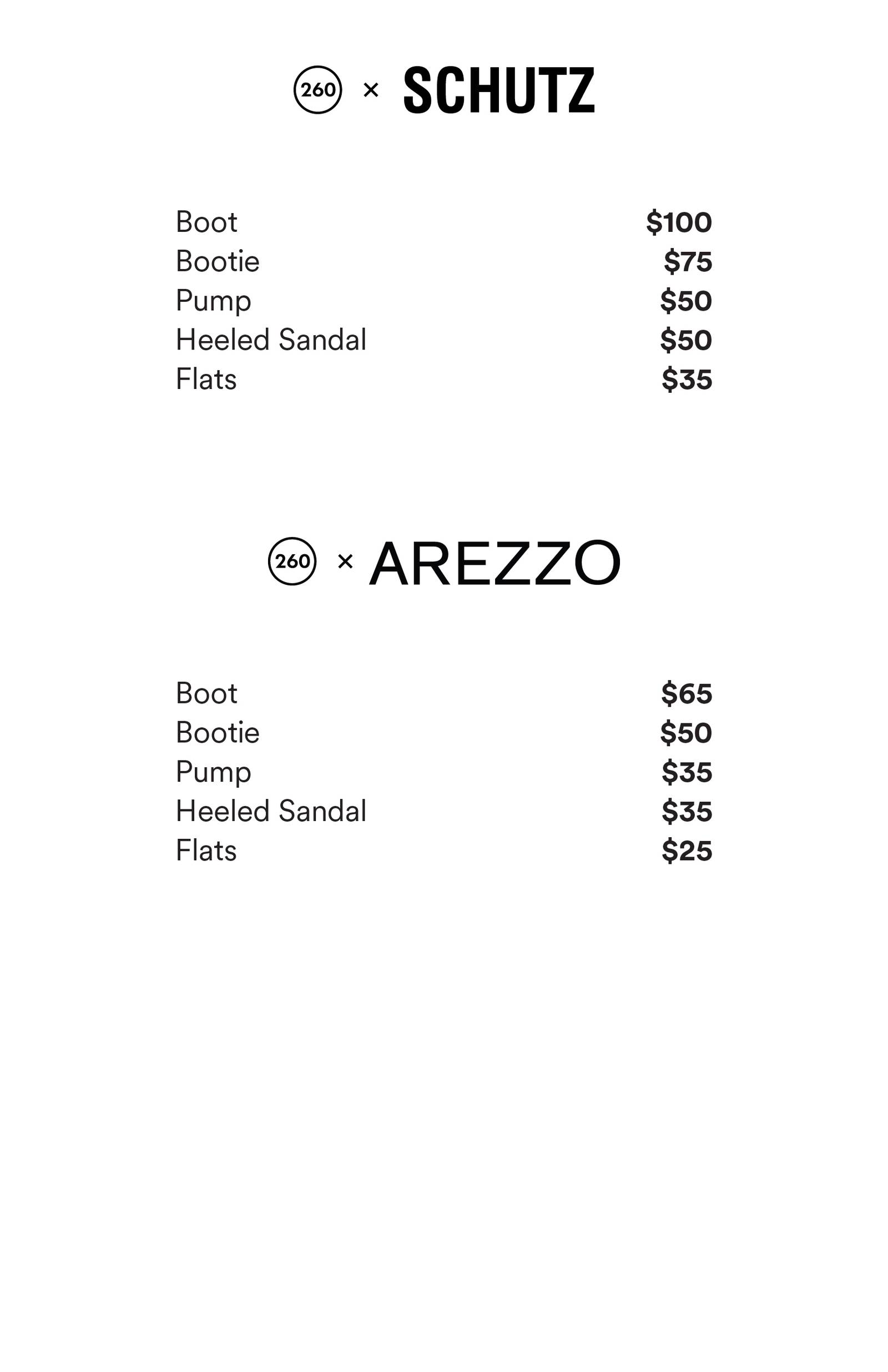 Price list