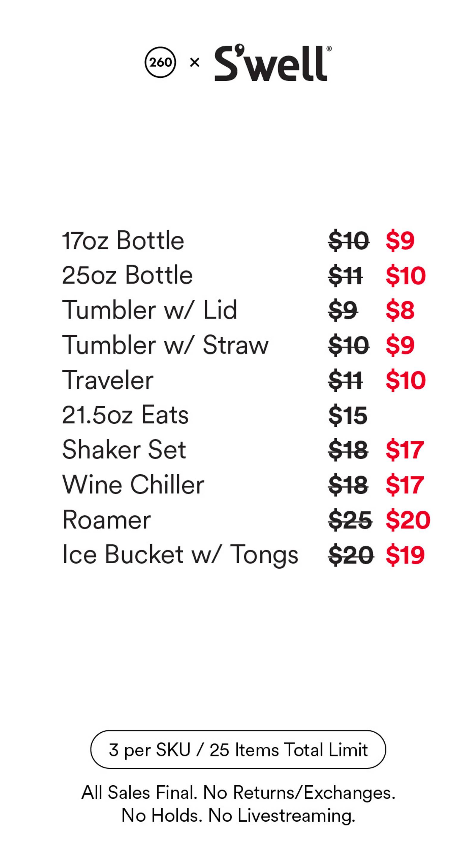 Price list