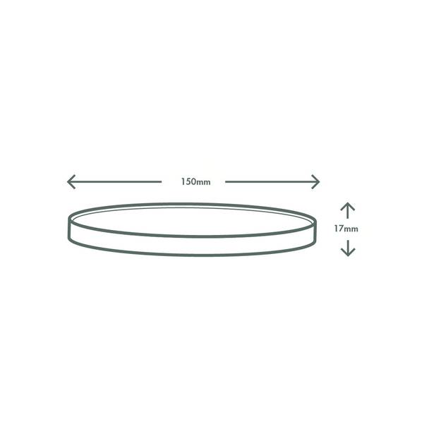 Round Microwavable Window Lid - Kraft - 150 Series