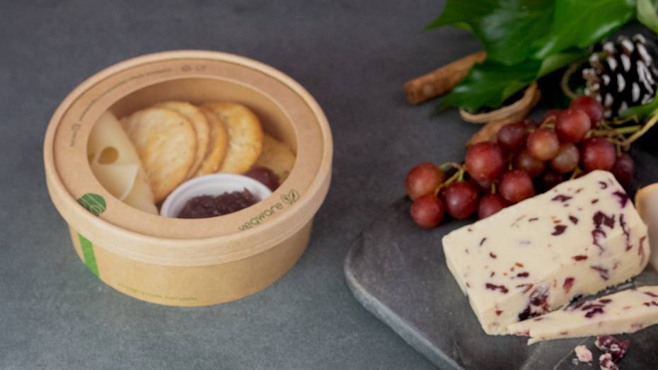 Round Microwavable Window Lid - Kraft - 150 Series