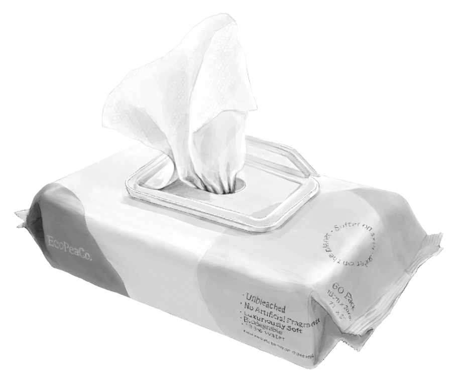 Box of Unbleached Bamboo Baby Wipes